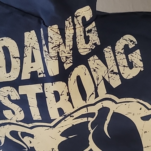 BULLDOG graphic tee navy blue Dawg Strong Gildan brand Size large - Picture 3 of 11